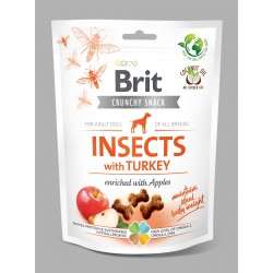 Brit Crunchy Snack Insects & Kalkoen 200g