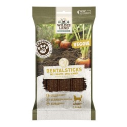 Wildesland Veggie Dental Sticks met wortel, appel en munt 180g Wildesland Veggie Dental Sticks met wortel, appel en munt 180g